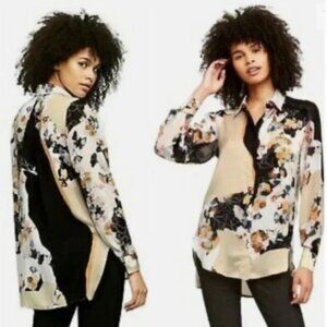 3.1 Phillip Lim for Target Floral Colorblock Blouse Size Large